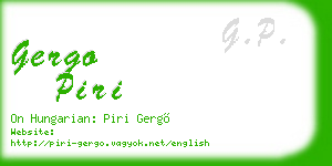 gergo piri business card